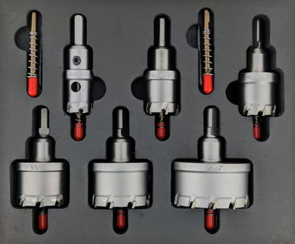 McJ Tools Electrician TCTL Hole Cutter Set of 6pcs. includes : 7/8", 1-1/8", 2", 2-1/2". specially designed for Electricians. Ideal Set of Hole Cutters covering major daily works of Electricians. - size: Electrician Set of 6, style: Imperial System