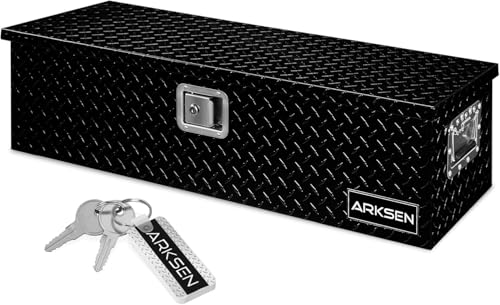 ARKSEN 39" x 13" x 10" Truck Bed Tool Box, Heavy Duty Storage Chest, Black - color: Black, size: 39 inch
