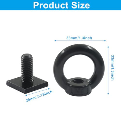 T Track Mount Tie Down Anchor, 4 PCS - size: 4 Pcs