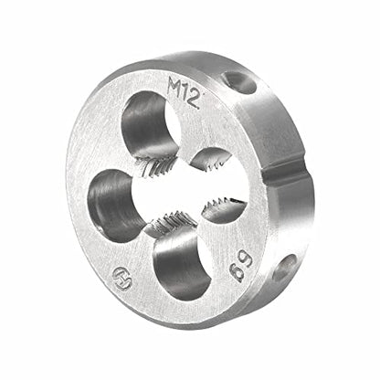 12mm x 1.25 HSS Metric Tap and Die Set Right Hand Thread,Tapping DIY Tool 3pcs (M12 x 1.25mm) - size: M12 x 1.25mm