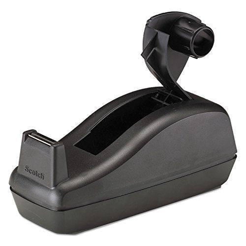 Scotch Deluxe Desktop Tape Dispenser, Black, for 1 Inch Core Tapes (C-40)