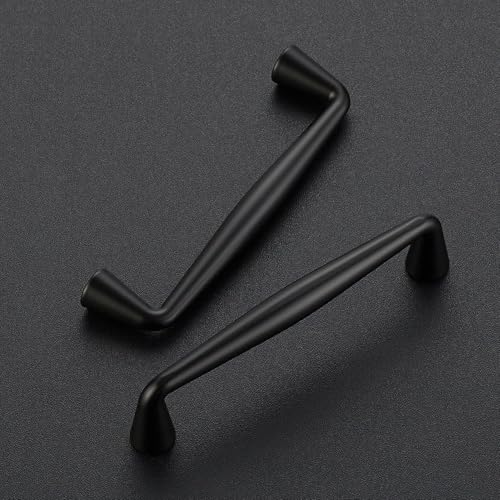 Ravinte Matte Black Cabinet Handles Solid Handles,3-1/2 Inch,5 Pack - color: Matte Black, size: 3-1/2 Inches Hole Center