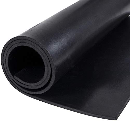 TORRAMI Neoprene Rubber Sheet Roll 1/8 (.125) Inch Thick x 12 Inch Wide x 24 Inch Long for DIY Gaskets, Pads, Seals, Crafts, Flooring,Cushioning of Anti-Vibration, Anti-Slip - size: 12" Wide X 24" Long, style: 1/8 (.125)" Thick
