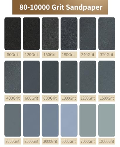 Sand Paper Variety Pack, 10PCS Wet/Dry Fine Sandpaper for Wood Metal Crafts and Car Sanding, 1500 Grit, 9 x 3.6 Inch - size: 1500-Grit