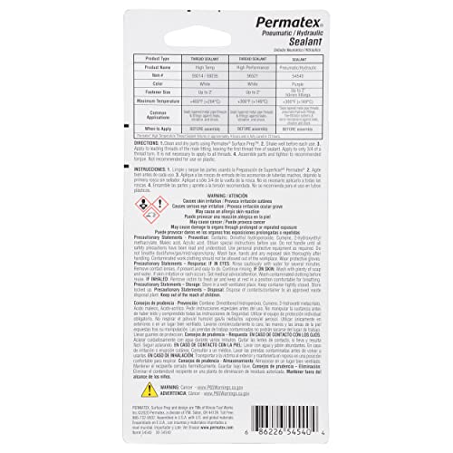 Permatex 54540 Pneumatic and Hydraulic Sealant - 1.22 oz. - size: 1.22 Ounce
