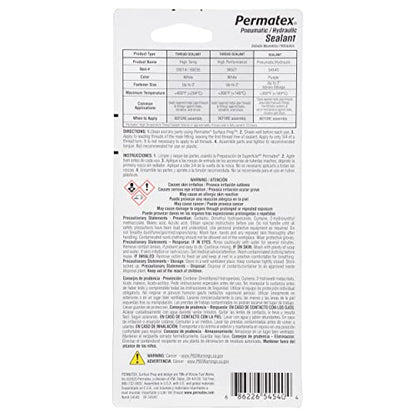 Permatex 54540 Pneumatic and Hydraulic Sealant - 1.22 oz. - size: 1.22 Ounce