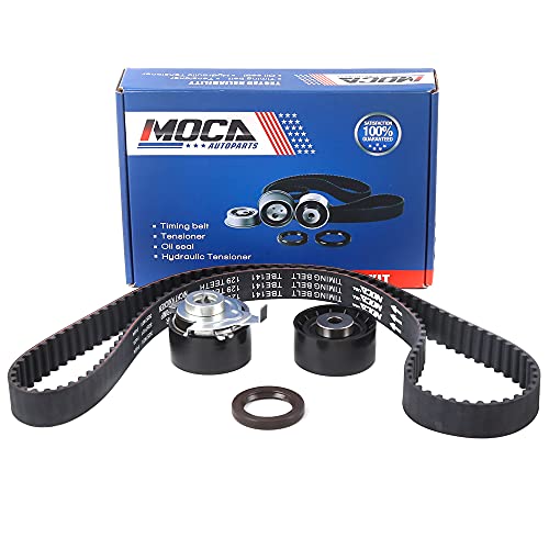 MOCA Timing Belt Kit with Tensioner Fits 00-04 for Ford Focus Escape, Mazda Tribute 2.0L L4#TCK294B