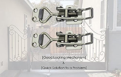 Adjustable Buckle Cabinet Boxes Lever Handle Toggle Catch Latch Lock with Screws,2 Pcs (SK-2S,Range:97-123mm) - size: SK-2S,Range:97-123mm