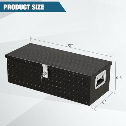 Heavy Duty Metal Portable Toolbox Tool Storage Box with Handle, Durable Tool Organizer and Chest for Mechanics, Handy Tool Case for Tools - size: 30-Inch