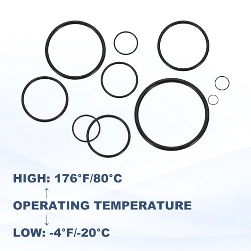 uxcell 5Pcs AS-333 O-Rings, Nitrile Rubber O-Rings 2-1/2" ID, 2-7/8" OD, 3/16" Width Round Sealing Gasket for Hydraulic Pneumatic Systems Sealing Repair (90 Durometer, Black) - size: 2-1/2" ID, 3/16" Width