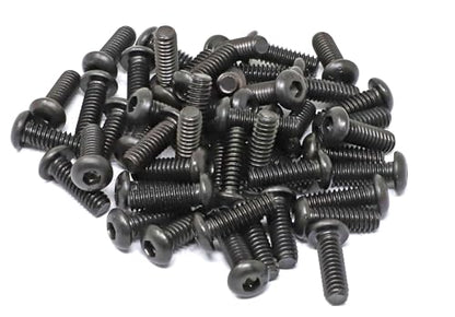 iexcell 50 Pcs 1/4-20 x 3/4" Alloy Steel 10.9 Grade Hex Socket Button Head Cap Screws Bolts Kit, Black Oxide Finish - size: 1/4-20 x 3/4"