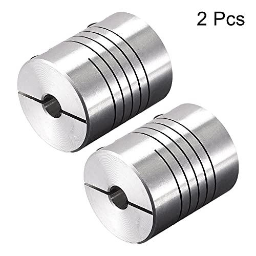uxcell 2PCS Motor Shaft 6.35mm to 6.35mm Helical Beam Coupler Coupling D25L30 - size: 6.35mm to 6.35mm