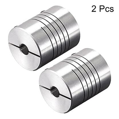uxcell 2PCS Motor Shaft 6.35mm to 6.35mm Helical Beam Coupler Coupling D25L30 - size: 6.35mm to 6.35mm