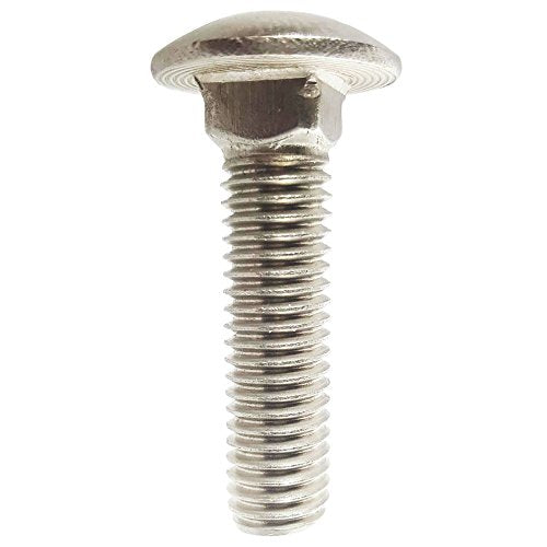 3/8-16 x 3/4" Carriage Bolts, Round Head, Square Neck, Stainless Steel 18-8, Full Thread, Plain Finish, Flat Point, Quantity 25 By Fastenere - size: 3/8-16 x 3/4" (25 Pack)