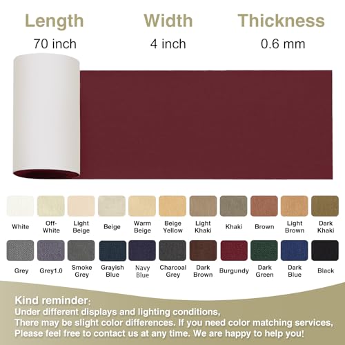 Gheeidau Canvas Repair Tape 4×70 Inch Waterproof Self-Adhesive Fabric Repair Patch for Repairing Boat Covers,Tents,Patio Umbrellas,Car Seats,Luggage,Sofas.(Burgundy) - color: Burgundy, size: 4"×70"