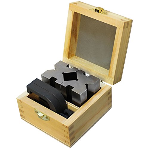 1-5/8" x 1-3/4" x 2-3/4" V Block & Clamp Set Steel Gauge Gage Machinist Tool