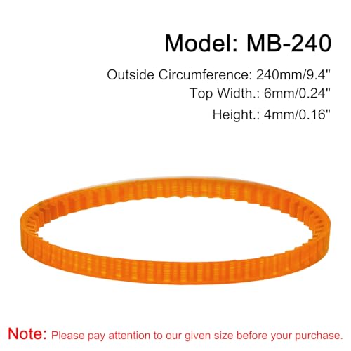 uxcell 4pcs MB Series Standard Sewing Machine Belts MB-240, 240mm/9.4" Lo - size: MB-240