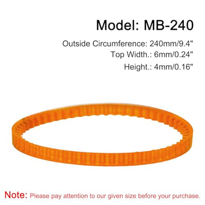 uxcell 4pcs MB Series Standard Sewing Machine Belts MB-240, 240mm/9.4" Lo - size: MB-240