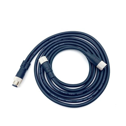 M12 5 Pins Connector Cable, Male to Dual Female Circular Connector Molding Cable A Code Straight Industrial Molded Wire IP67 Waterproof Unshielded PVC Wire 60V 4A AC/DC 1Meter (3.28ft) - size: 3.28ft