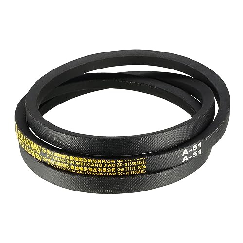 A-52 Drive V-Belt - [52-inch Inside Circumference] A-Section Rubber Drive Belt Wrapped for Transmission Use - size: A-52