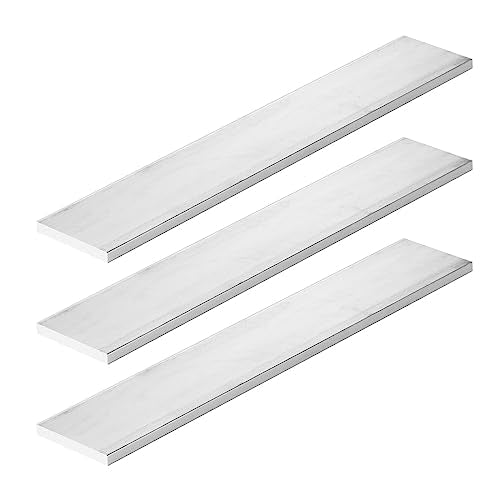 3pcs Square Aluminum Flat Bar 1/4" Thickness X 2" Width, 12" Length T6511 Aluminum Solid Mill Stock
