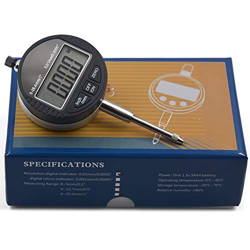 Electronic Digital Dial Indicator 0-1 Inch/25.4 mm - style: 0-1 Inch/25.4 mm 0.01mm