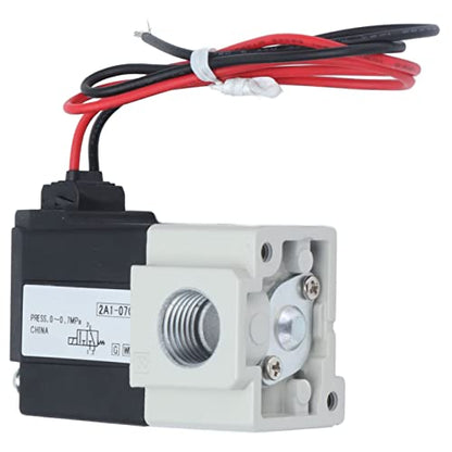 3 Way 2 Position Air Solenoid Valve, 10HZ HighFrequency Control Solenoid Valve with 1/4 Inch Threaded Port (DC 12V)