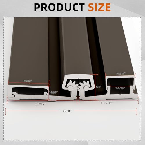 MorningRo 1 Pcs 83" Aluminum Continuous Hinge for Door, Dark Bronze - color: Dark Bronze