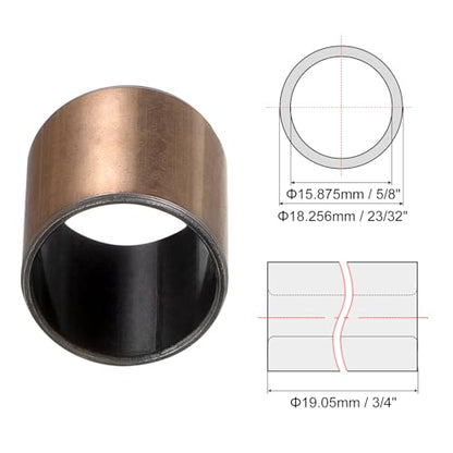uxcell Sleeve Bearings 5/8"Borex3/4"ODx23/32"L Wrapped Oilless Bushing 4pcs - size: 5/8" Bore x 3/4" OD x 23/32" Length