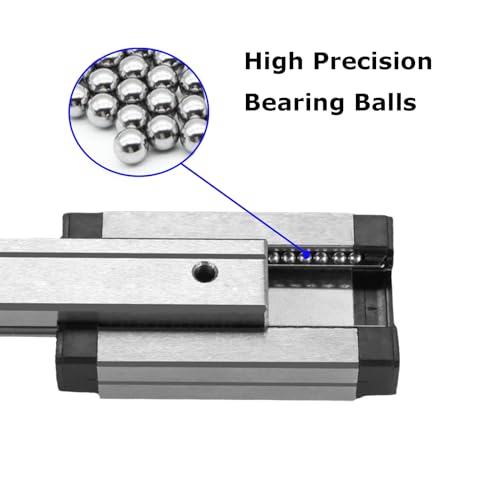Linear Rail Guide MGN9 250mm Length Miniature Linear Sliding Guideway with 1PCS MGN9H Stainless Steel Carriage Block for CNC Machine and 3D Printer - color: MGN9H, size: 250mm/9.84 inches