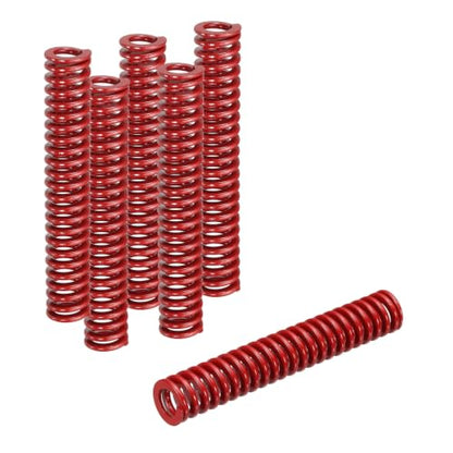 HARFINGTON 6pcs Die Spring 1/2" OD x 3" Free Length SMH2012, Red - size: 1/2" OD x 3" Free Length