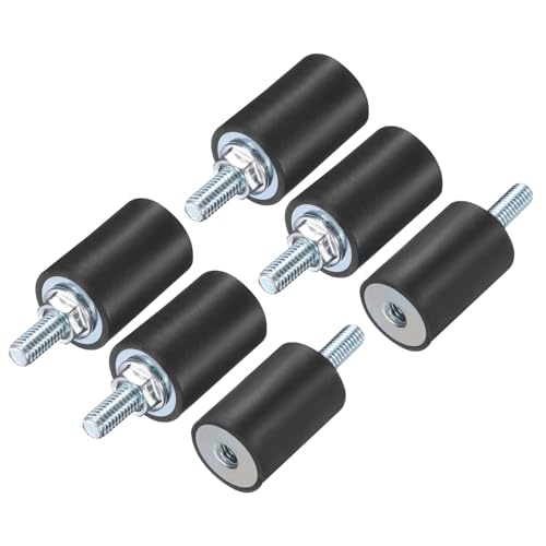 uxcell 6pcs M6x18mm Rubber Isolator Mounts with Studs 20x30mm - size: VD-D20*H30, M6*18