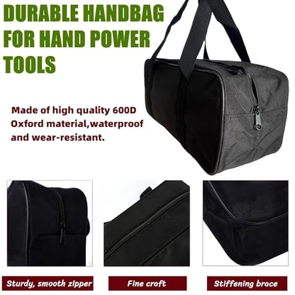 BLIRITEL 15 Inch Wide Mouth Tool Bag, Waterproof Oxford Electrician Tool Bag, Large Capacity Tools Organizer and Storage Handbag, Tool Pouch Tote Bag for Hand Power Tools Car Repair (15 Inch) - size: 15 Inch