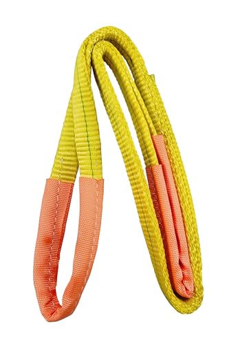 Everest C1128 1" x 6' Flat Sling Eye to Eye/Lifting Sling for Construction, Lifting, Moving, Hoisting - Strap Heavy Duty - 1-Pack 3200lbs WLL