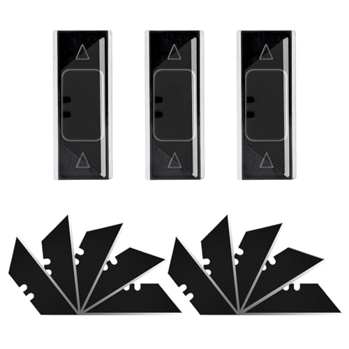 Vickay 30 Pack Utility Knife Blades, SK5 Box Cutter Blades, Razor Blades - color: Black, size: 30 Pack