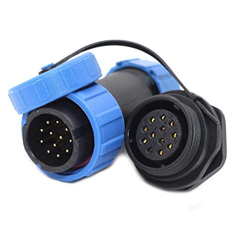 SP21 2Pin-12Pin Power Industrial Connector,IP67 Outdoor Waterproof Connector for LED Light Equipment (12Pin) - size: 12Pin