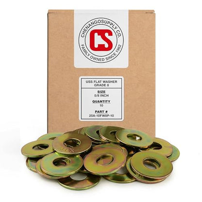 Chenango Supply 5/8" Grade 8 Flat Washers - size: 5/8 Flat Washer