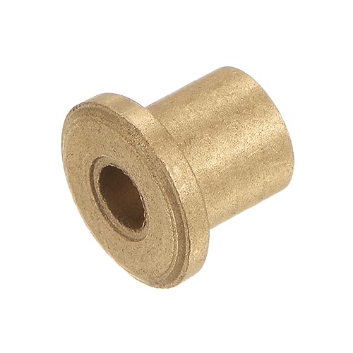 HARFINGTON 8pcs Flange Bearing Sleeve 4mmBore,8mmOD,10mm L,Bronze Bushing - size: 4mm x 8mm x 10mm