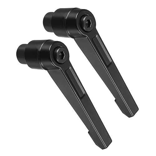 Clamping Lever Handles, M10 Female Thread 93mm Lever, Adjustable Quick Release Locking Rotating Knobs Black - (Applications: for Lathe Machinery), 2-Pieces - size: M10 x 93mm