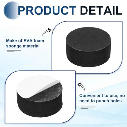 MECCANIXITY Single Sided Speaker Isolation Pads 45mmx20mm Round Black - size: 45mmx20mm