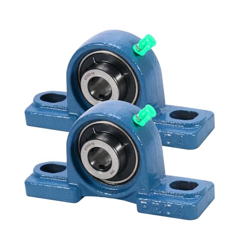 UCP202-10 Pillow Block Bearing,5/8" Bore Mounted Pillow Bearing Cast Iron Base -Self Aligning Chrome Bearing,2 Pcs - style: UCP202-10