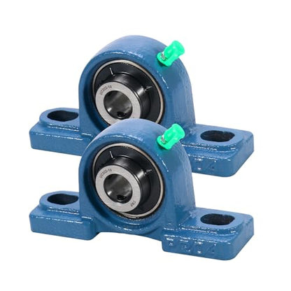 UCP202-10 Pillow Block Bearing,5/8" Bore Mounted Pillow Bearing Cast Iron Base -Self Aligning Chrome Bearing,2 Pcs - style: UCP202-10