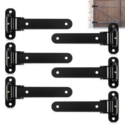 Yaocom 6 Pcs 13" Heavy Duty Gate Hinges 900 Lbs Capacity 180°Open Thickened Solid Carbon Steel Hardware Bolt-on/Weld-on for Barn Wooden Metal Gates Fence Shed Garage Garden Gates (Round Hole) - style: Round Hole
