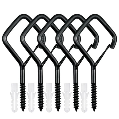 Ceiling Hooks for Hanging Plants, 4in with Safety Buckle, 5 Pack - size: 5 Pieces