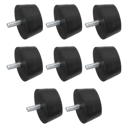uxcell 8Pcs Thread Adjustable Levelling Feet, 1.5" x 0.79" Rubber Furniture Feet with M6 x 15mm Studs for Table Chair Feet Floor Protector, Black - size: 1.5" x 0.79", M6 x 15mm