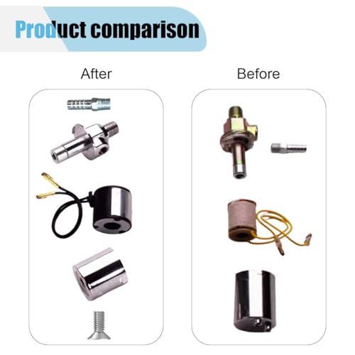 1/4 Inch NPT 12V 24V Train Truck Air Horn Electric Solenoid Valve, Heavy Duty Air Horn Solenoid Valve with Chrome Plated Metal Housing, 150 PSI