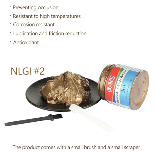 FOTU 361 Copper Anti‑Seize Grease,High Temp for Bolts,Nuts & Thread Parts - color: 361 Copper Anti-Seize Grease