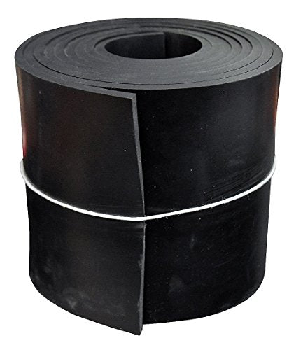 Rubber, SBR, 3/8 Th x 12 In W, 10 Ft, Black