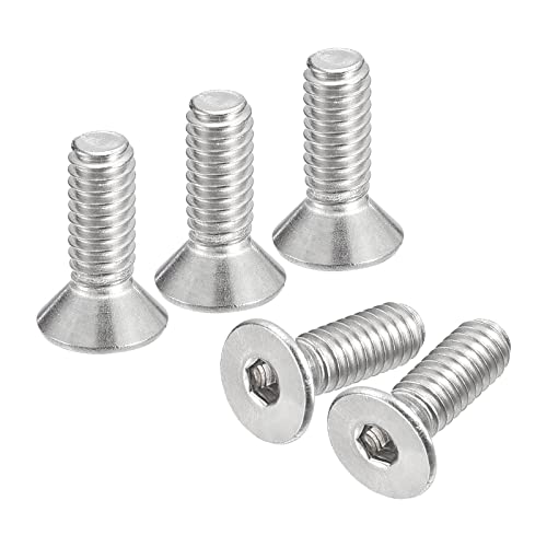 uxcell #8-32x1/2 Flat Countersunk Head Socket Cap Screws, 50Pcs 304 Stainless Steel Hex Socket Flat Head Screws, Full Thread, Countersunk Bolts - size: #8-32x1/2"