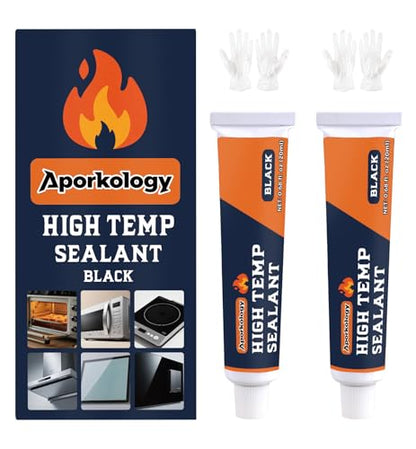 High-Temperature Silicone Sealant 0.68 Fl.oz Heat Resistant Glue for Microwave Ovens, Appliance Glass & Microcrystalline Panels(20ml*2) - size: 20mL*2